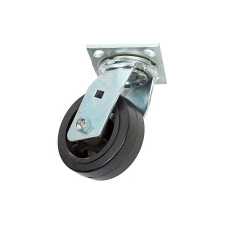 Casters Wheels & Industrial Handling Faultless Swivel Plate Caster 1418-5 5" Mold-On Rubber Wheel 1418-5